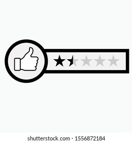 Rating or Review Icon. Customer Feedbacks Illustrations As A Simple Vector Sign & Trendy Symbol for Design and Sport Websites, Presentation or Application.