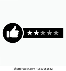 Rating or Review Icon. Customer Feedbacks Illustrations As A Simple Vector Sign & Trendy Symbol for Design and Sport Websites, Presentation or Application.