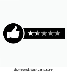 Rating or Review Icon. Customer Feedbacks Illustrations As A Simple Vector Sign & Trendy Symbol for Design and Sport Websites, Presentation or Application.