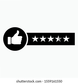 Rating or Review Icon. Customer Feedbacks Illustrations As A Simple Vector Sign & Trendy Symbol for Design and Sport Websites, Presentation or Application.