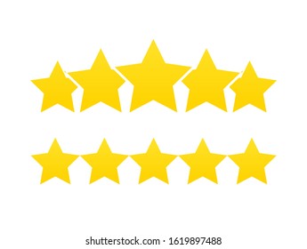 Rating Review icon. Flat design, glyph style icon Yellow