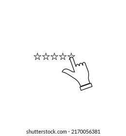 Rating or Review icon. Illustration of Customer Feedback As Sign. Simple Trendy Vector