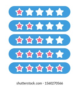 Rating Review icon, modern flat design color sign vector, isolated in white background