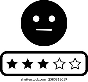 Rating Satisfaction icon. vector of Emotion Smiles Excellent, Good, Normal, Not Good, Bed, Credit Rating and Service, Survey approval user rating star elements. isolated on transparent background