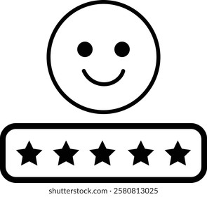 Rating Satisfaction icon. vector of Emotion Smiles Excellent, Good, Normal, Not Good, Bed, Credit Rating and Service, Survey approval user rating star elements. isolated on transparent background