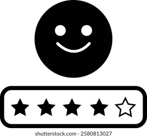 Rating Satisfaction icon. vector of Emotion Smiles Excellent, Good, Normal, Not Good, Bed, Credit Rating and Service, Survey approval user rating star elements. isolated on transparent background