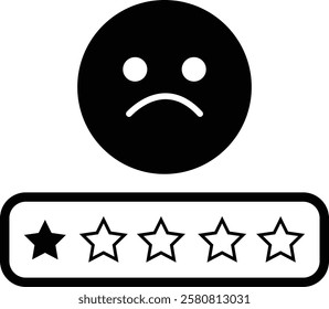 Rating Satisfaction icon. vector of Emotion Smiles Excellent, Good, Normal, Not Good, Bed, Credit Rating and Service, Survey approval user rating star elements. isolated on transparent background