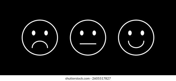 Rating satisfaction. Set of emotion smiles, EPS10