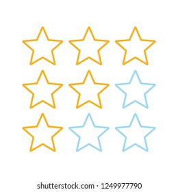 Rating scale color icon. Linear vector