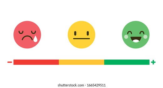 Rating scale in the form of humor emoticons. Vector illustration EPS 10
