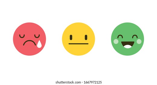 Rating scale in the form of humor emoticons. Vector illustration EPS 10