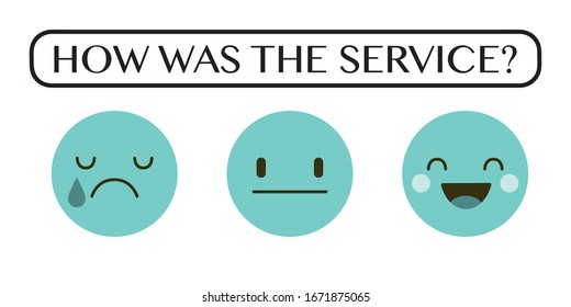 Rating scale in the form of humor emoticons. Vector illustration EPS 10