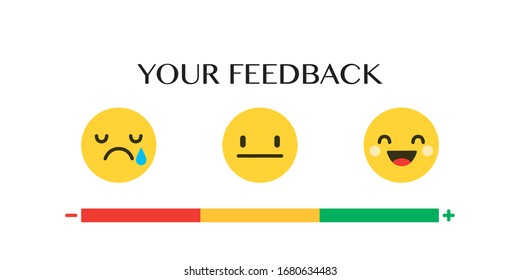Rating scale in the form of humor emoticons. Vector illustration EPS 10