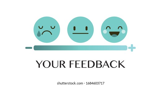 Rating scale in the form of humor emoticons. Vector illustration EPS 10