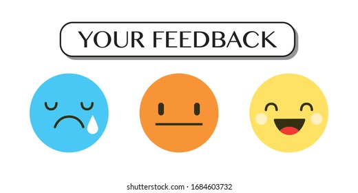 Rating scale in the form of humor emoticons. Vector illustration EPS 10