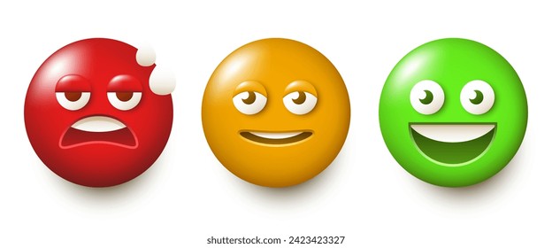 Rating scale or pain scale. Likert scale. Vector clipart isolated on white background.