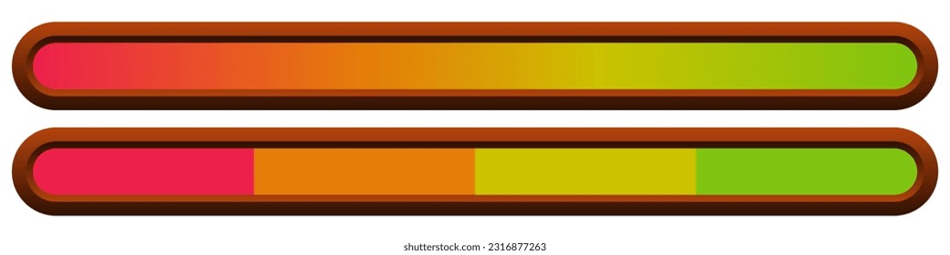 Rating scale or pain scale. Scale for questionnaires. Vector clipart isolated on white background.	