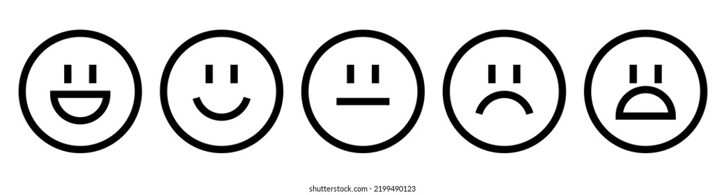 Rating scale or pain scale. Vector clipart isolated on white background.