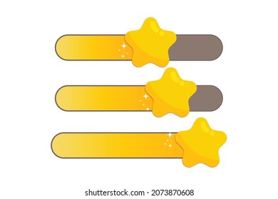 Rating scale with star customer feedback rate review symbol