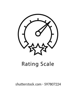 Rating Scale Vector Line Icon 