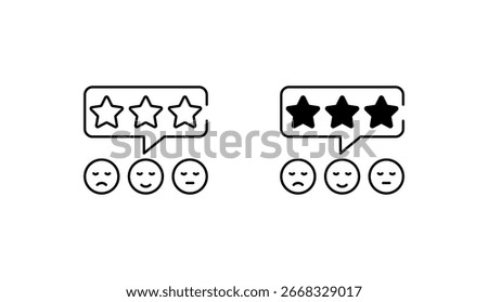 Rating Score icon design with white background stock illustration