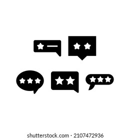 Rating set icon isolated on white background