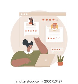 Rating site abstract concept vector illustration. Rating website, professional rank site, product review page, marketing tool, user voting and feedback, competitive analysis abstract metaphor.
