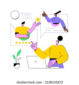 Rating site abstract concept vector illustration. Rating website, professional rank site, product review page, marketing tool, user voting and feedback, competitive analysis abstract metaphor.