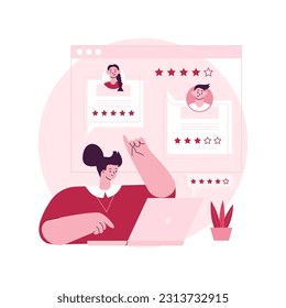 Rating site abstract concept vector illustration. Rating website, professional rank site, product review page, marketing tool, user voting and feedback, competitive analysis abstract metaphor.