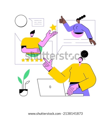 Rating site abstract concept vector illustration. Rating website, professional rank site, product review page, marketing tool, user voting and feedback, competitive analysis abstract metaphor.