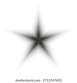 Calificación de la estrella de la revisión del Comentarios. Símbolo de clasificación de puntuación de calidad monocromática abstracta punteada de semitono concepto moderno mínimo.