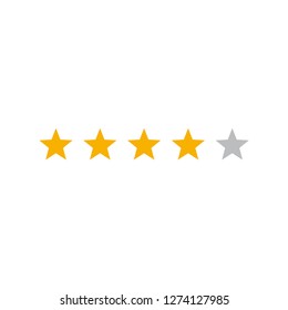 Rating star gold icon vector