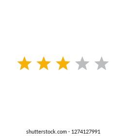 Rating star gold icon vector
