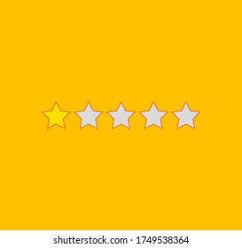 rating star icon. illustration for web and mobile design.