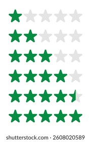 Rating star icon set, feedback icons. rating and feedback icons in white background.