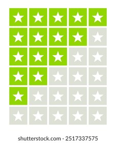Ilustración vectorial de conjunto de elementos de iconos de estrellas de calificación