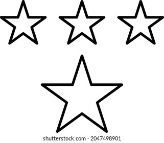 Rating star Isolated Vector icon which can easily modify or edit

