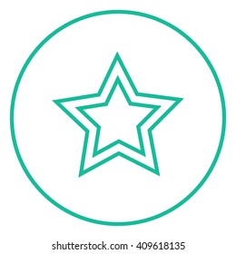 Icono de línea de estrella de clasificación.