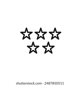 Rating star logo sign contorno de Vector