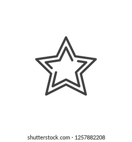 Rating Star Outline Icon Linear Style Stock Vector (Royalty Free ...