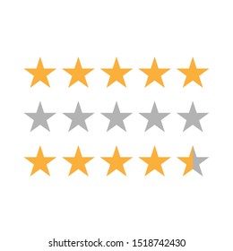 rating star for review app - vector illustration 