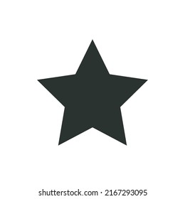 Rating star solid icon. Favorite item glyph vector symbol.