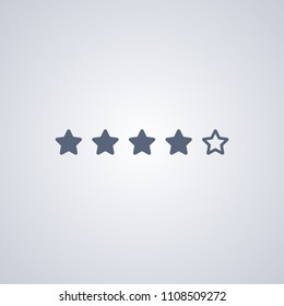 Rating, star, vector best flat icon on white background , EPS 10