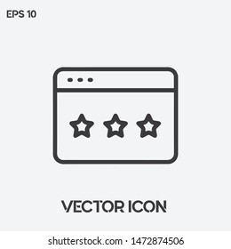 Rating, star vector icon illustration. Ui/Ux. Premium quality.