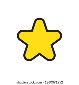 Rating star vector icon. Star sign icon. Favorite button.