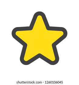 Rating star vector icon. Star sign icon. Favorite button.