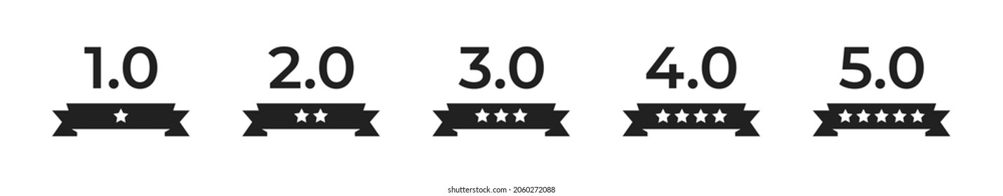 Rating star. Vector illustration. Five star rate icons. EPS 10.