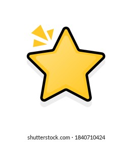 Rating star. Yellow star. Award concept. Vector on isolated white background. EPS 10