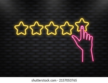 Rating stars badges on a white background. Vector illustration