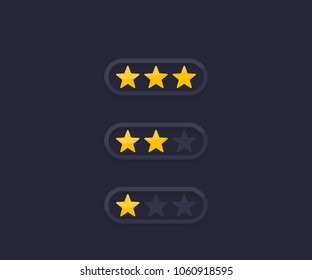rating stars, feedback, review vector icons